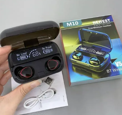 M10 Wireless Bluetooth Earphones – High-Quality Airbuds with Mic