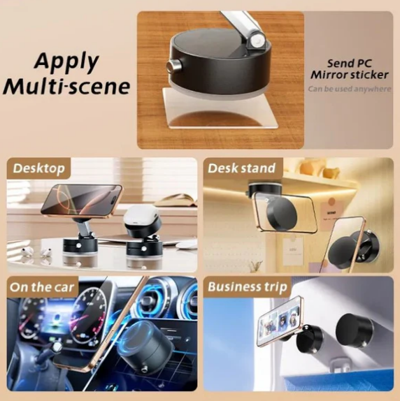 Obsidian black metal magnetic phone mount