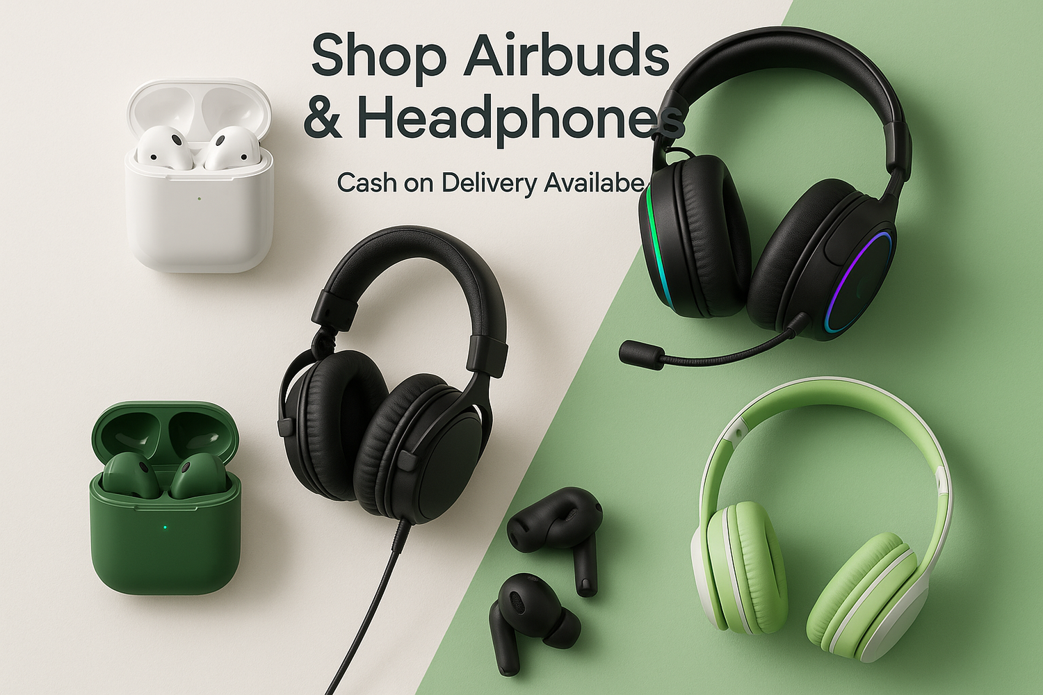 Buy Airbuds & Headphones Online in Pakistan | COD Available