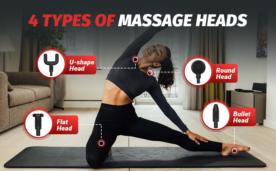 Durable handheld massage gun device for recovery and relaxation