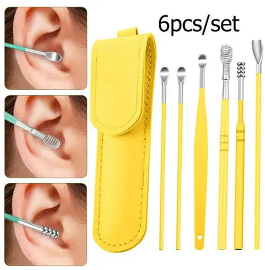 6 PCS Ear Wax Removal Kit – Stainless Steel Cleaner Pakistan