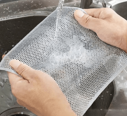 Multipurpose steel wool rag for stoves and grills