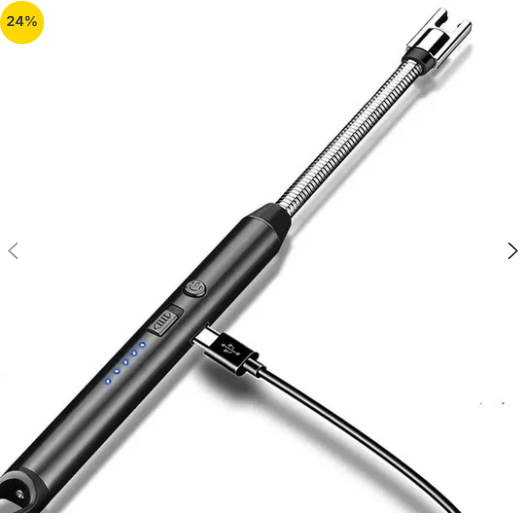 USB rechargeable electric arc lighter with flexible neck
