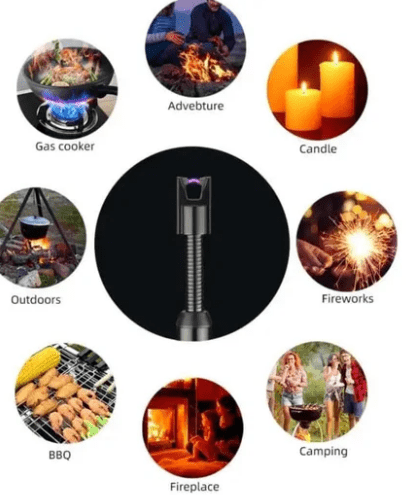 Rechargeable long arc lighter for camping & fireplaces