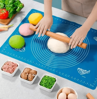 Silicone baking mat for roti and pastry dough rolling